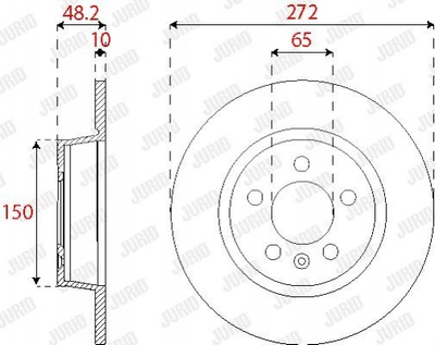 Тормозные диски Jurid 563255JC Audi A1 6R0615601