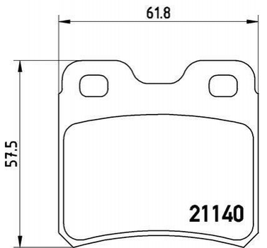 Колодки гальмівні BREMBO P59018 Opel Astra, Kadett, Vectra 1605693, 1605728, 1605877