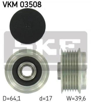 Шкив генератора SKF VKM03508 Opel Zafira, Meriva, Astra, CORSA, Combo 6204889, 97355778