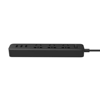 Подовжувач Xiaomi Mi Power Strip (3 розетки + 3 USB-port) Black (XMCXB01QM) (NRB4028CN) EU Plug
