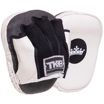Лапа Изогнутая для бокса и единоборств 2шт 18x15x4 см кожа TOP KING Light Weight цвет белый-черный TKFML