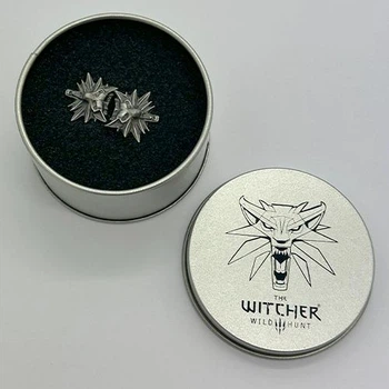 Запонки для сорочки Відьмак Cufflinks Witcher у боксі