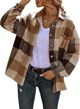 Жіноча фланельна сорочка UANEO Button Flannel Jacket Color: Khaki S