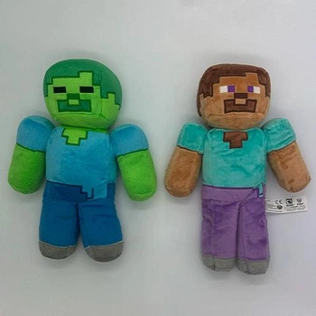 Плюшевые игрушки Стив Steve и Зомби Zombie Minecraft 2 шт
