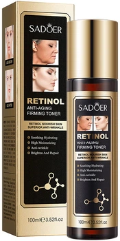 Тонер для лица Sadoer Retinol Anti-aging firming Toner с Ретинолом 100 мл (6976504687075)