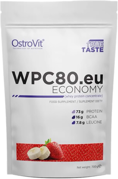 Протеїн OstroVit WPC80.eu Economy 700 г Полуниця-банан (5902232612134)