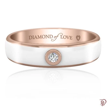 Обручальное кольцо DIAMOND of LOVE "Калейдоскоп &nbsp;Любви: Сияние" в розовом золоте, 17р
