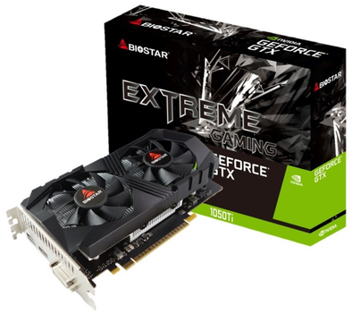 Відеокарта Biostar PCI-Ex GeForce GTX 1050 Ti Extreme Gaming 4GB GDDR5 (128bit) (1392/7007) (HDMI, DisplayPort, DVI-D) (VN1055TF41)