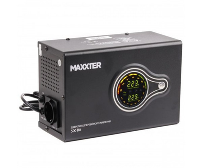 ДБЖ Maxxter MX-HI-PSW500-01, тривалої дії, 500 ВА (300 Вт). без АКБ