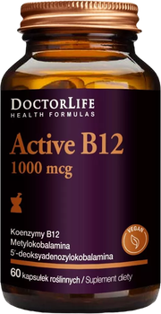 Suplement diety Doctor Life 1000 mcg metylokobalamina aktywna witamina B12 60 kapsulek (5906874819739)