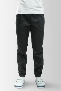 Штани медичні кухарські чоловічі Jogger Vsetex B2 Чорні 52-54