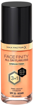 Podkład matujący Max Factor Face Finity All Day Flawless 3 in 1 C85 Caramel 30 ml (3616303999568)