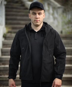 Куртка Softshell 01. Чорна 4XL (JA-01HRDE)