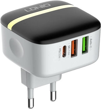 Мережевий зарядний пристрій Ldnio 2 x USB - USB-C 32 W + кабель USB-C (A3513Q Type-C)