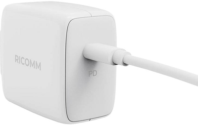 Мережевий зарядний пристрій Ricomm USB-C 45 W + кабель USB-C 2.1 м (RC451 EU)