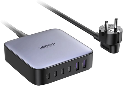 Мережевий зарядний пристрій Ugreen 2 x USB-A 4 x USB-C 200 W Black (6941876221448)