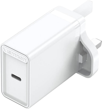 Ładowarka sieciowa Vention USB-C 20 W UK Biała (FADW0-UK)