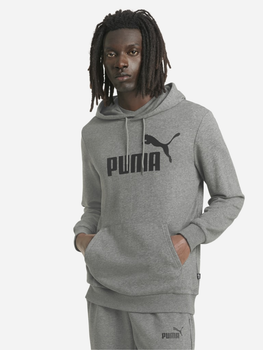 Худі чоловіче Puma Ess Big Logo Hoodie Tr 58668803 S Сіре (4063697318588)