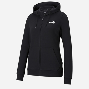 Толстовка на блискавці з капюшоном жіноча Puma Ess Small Logo Full-Zip Hoodie Tr 58681301 XS Чорна (4063697178960)