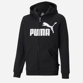 Dziecięca bluza rozpinana dla chłopca Puma Ess Big Logo Fz Hoodie Tr B 586968-01 98 cm Czarna (4063697294493)