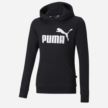 Dziewczęca bluza z kapturem Puma Ess Logo Hoodie Tr G 587030-01 92 cm Czarna (4063697161009)