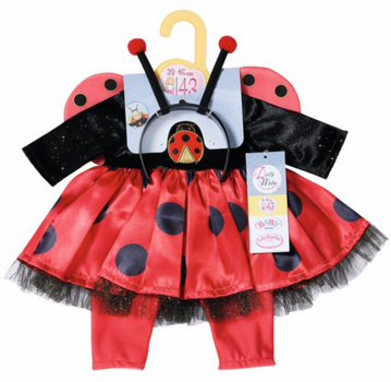 Sukienka Zapf Creation Baby Born Dolly Moda Lady Bug dla lalki 43 cm (4001167870341)