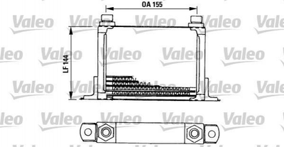 Олійний радіатор (теплообмінник) Valeo 816666 Fiat Tipo 46469281, 46538495, 7607190