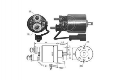 Втягивающее реле стартера ZM ZM718 Nissan Maxima 2334385E00, 2334331U00