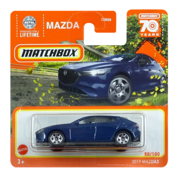 Машинка Велике Місто Matchbox 2019 Mazda 3 Highway 1:64 HLD11 Blue