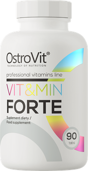 Suplement diety OstroVit Vit&Min Forte 90 tabletek (5902232617696)