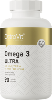 Харчова добавка OstroVit Omega 3 Ultra 90 капсул (5902232619041)