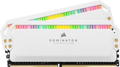 Pamięć Corsair DDR4-3200 16384MB PC4-25600 (Kit of 2x8192) Dominator Platinum RGB White (CMT16GX4M2C3200C16W)