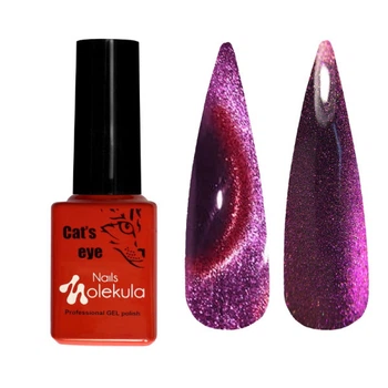 Гель-лак Nails Molekula 9D Cats Eye 905 фіолетово-рожевий об'ємний відблиск 6 мл (000207009059)
