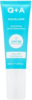 Увлажняющий солнцезащитный крем для лица - Q+A Squalane Hydrating Daily Sunscreen SPF 50 50ml (1190228-1875351799-2)