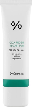Сонцезахисний веганський крем для обличчя з центелою - Dr.Ceuracle Cica Regen Vegan Sun Gel SPF 50+ PA++++ 50ml (50ml) (951590-1210582-2)