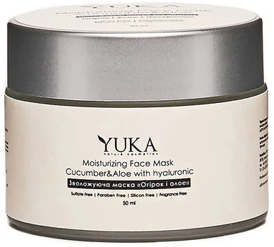 Зволожуюча маска "Огірок та алое" з гіалуроном - Yuka Moisturizing Face Mask Cream 50ml (50ml) (1116986-1491034-2)