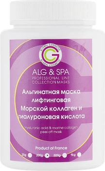 Омолаживающая лифтинговая маска Морской коллаген и гиалуроновая кислота - ALG & SPA Professional Line Collection Masks Hyaluronic Acid & Marine Collagen Peel off Mask 200g (985225-1277729-2)