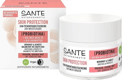 Биокрем для сухой и чувствительной кожи лица, с пробиотиками - Sante Skin Protect Cream 50ml (50ml) (1174284-1566385-2)