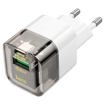 Сетевое зарядное устройство Hoco C131A dual-port USB/Type-C PD30W+QC3.0 для телефона