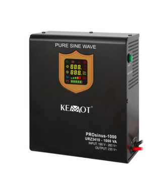 Источник бесперебойного питания настенный (ИБП) 700/1000W KEMOT PROsinus 1000 12v Черный