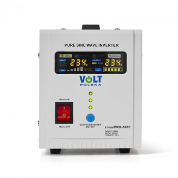 Джерело безперебійного живлення (ДБЖ) Volt Polska SINUSPRO-500E 12V 300/500W 12v (Білий)