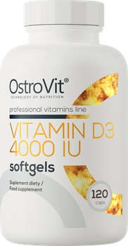 Харчова добавка OstroVit Vitamin D3 4000 IU 120 капсул (5903933902524)