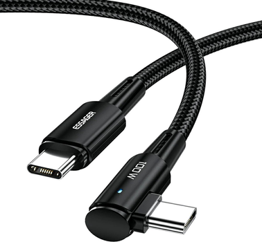 Кабель Essager Sunset Bend Type 100W Fast Charging Type-C to Type-C USB Cable 2 м Black (EXCTT1-CGWTA01)