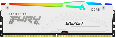Pamięć RAM Kingston Fury DDR5-6400 32768MB PC5-51200 Beast RGB White (KF564C32BWA-32)