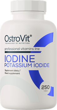 Харчова добавка OstroVit IODINE Potassium Iodine 250 таблеток (5903933909509)
