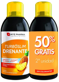 Диетическая добавка Forte Pharma Laboratoires Draining Turboslim Pineapple 2 x 500 мл (8435373701285)
