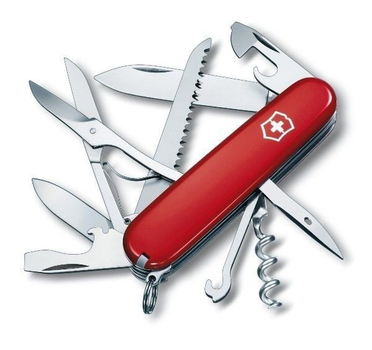 Комплект Victorinox Ніж Huntsman Red 1.3713 + Чохол для ножа універсальний на липучці + Ліхтар