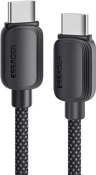 Кабель ESSAGER Breeze USB Cable Type C to Type C 1 м 100W Black (EXCTT1-WL01-P)