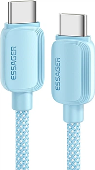 Кабель ESSAGER Breeze USB Cable Type C to Type C 2 м 100W Blue (EXCTT1-WLA03-P)