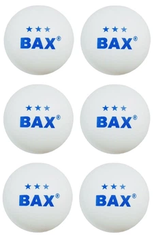 Мячики BAX 3* TABLE TENNIS BALLS Набор 6 шт 40 мм White